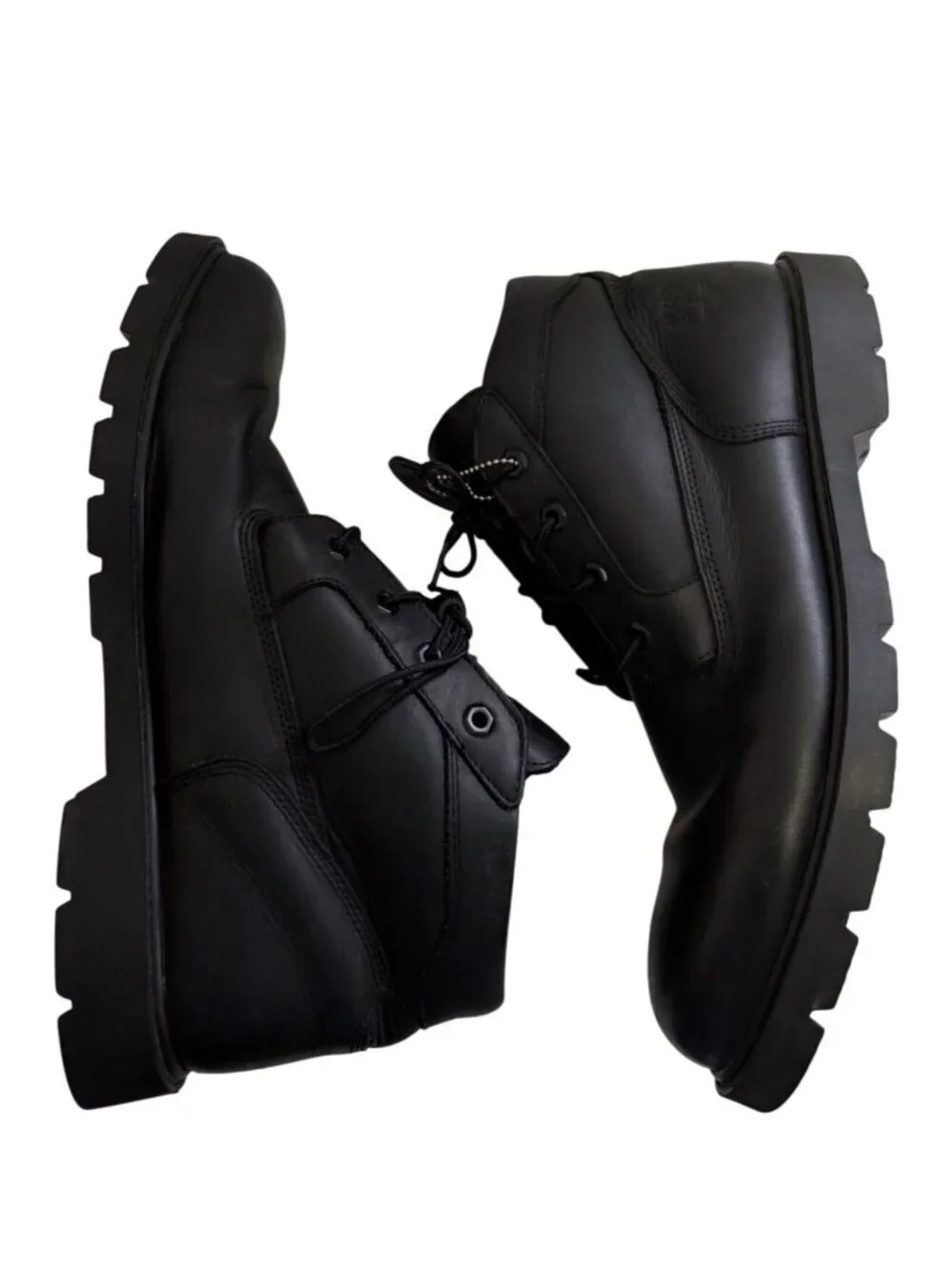 Timberland Mens 11.5 Black Leather Waterproof Chukka Boots Gorpcore Workwear